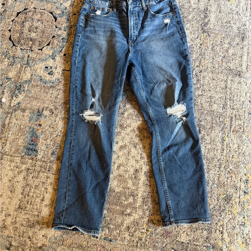 Distressed Blue Women's Jeans gap